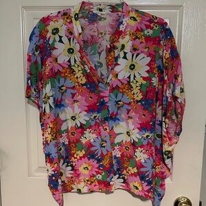 JODIFL Floral Blouse - Pink and Multicolor